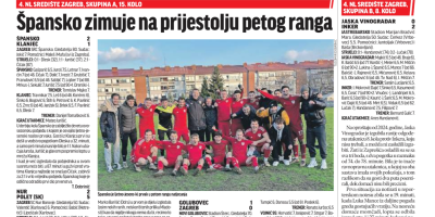 Špansko jesenski prvak 4. NL Središte Zagreb - Podskupina 2024./2025.